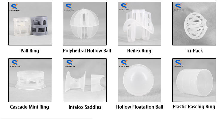 Plastic Tower packing 25mm 38mm 50mm 76mm CPVC RPP PP PVC PE Plastic Polyhedral Hollow ball