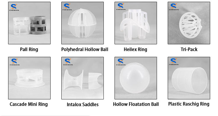 chemical random tower packing 25mm 38mm 50mm 76mm PP PE PVC CPVC plastic intalox saddle ring