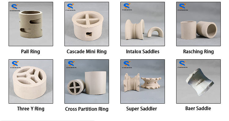 hot sale chemical random tower packing 25mm 50mm ceramic super intalox saddles ring for distillation column